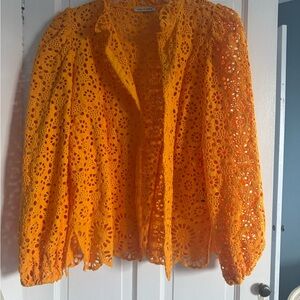 Anthropologie Stella Nova Organic Cotton Eyelet Blouse